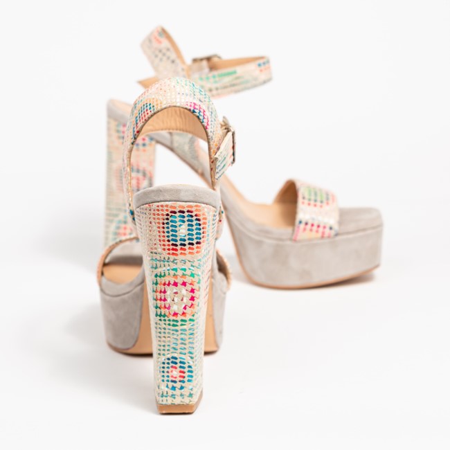Сандали модел 17243 BEIGE SUEDE